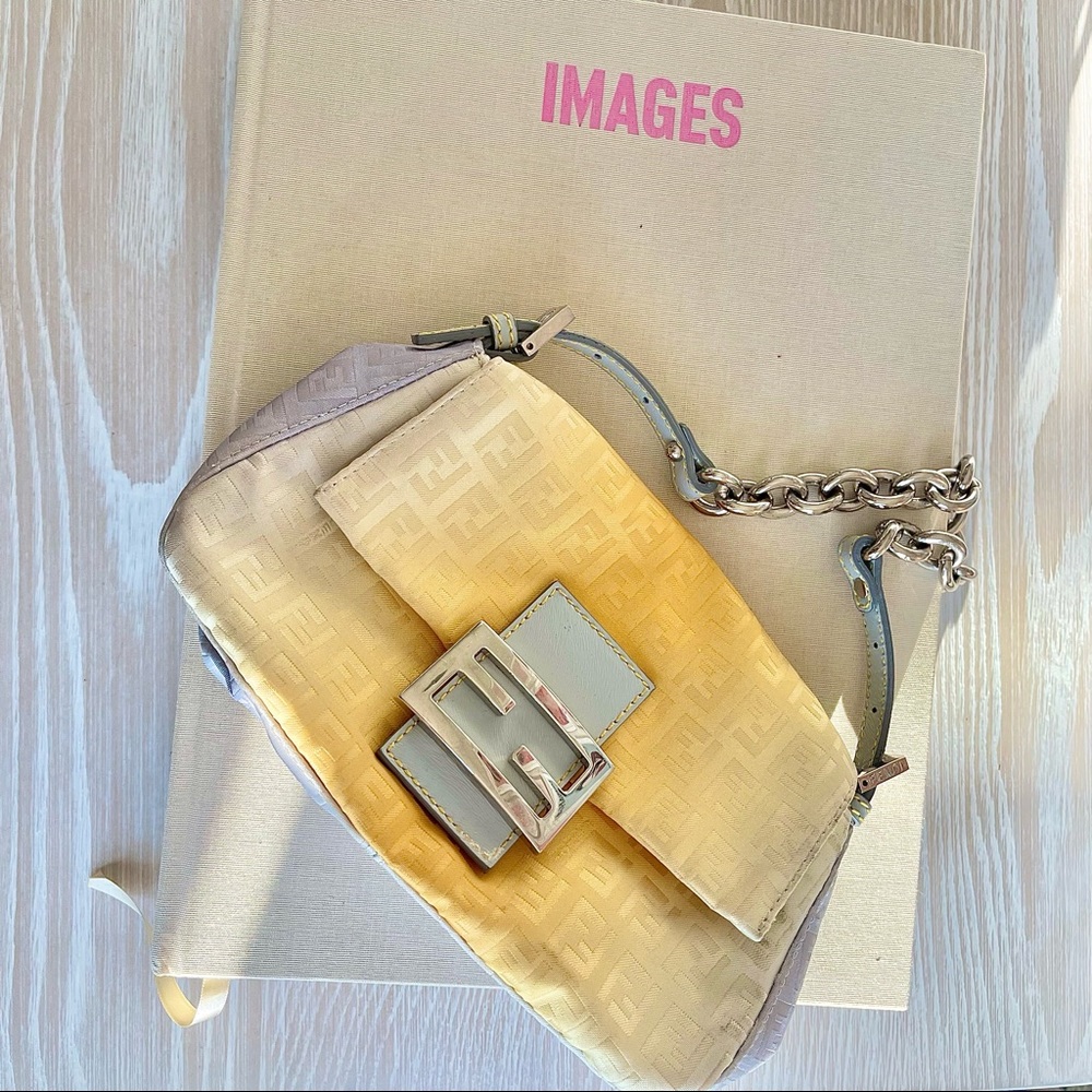 Vintage Fendi Zucchino Ombré Mamma Baguette